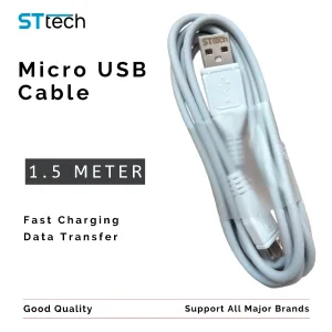 ST Tech Android Micro USB V8 Fast Turbo Charging and Data Transfer Cable 1.5 Meter
