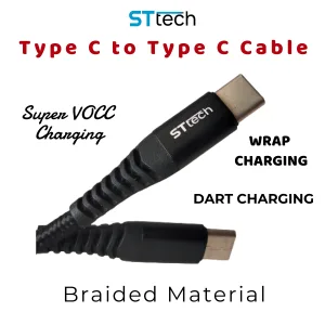 ST Tech Type C to Type C Fast Charging Cable Support All Brands and Models