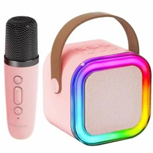 K12 Speaker Bluetooth Wireless Karaoke Mic Multi-Compatibility Modes, RGB Lights