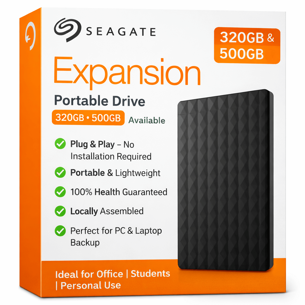 320gb 500gb Portable External Hard Drive best price in Pakistan by ST Tech (2) 320gb 500gb seagate portable external hard drive
