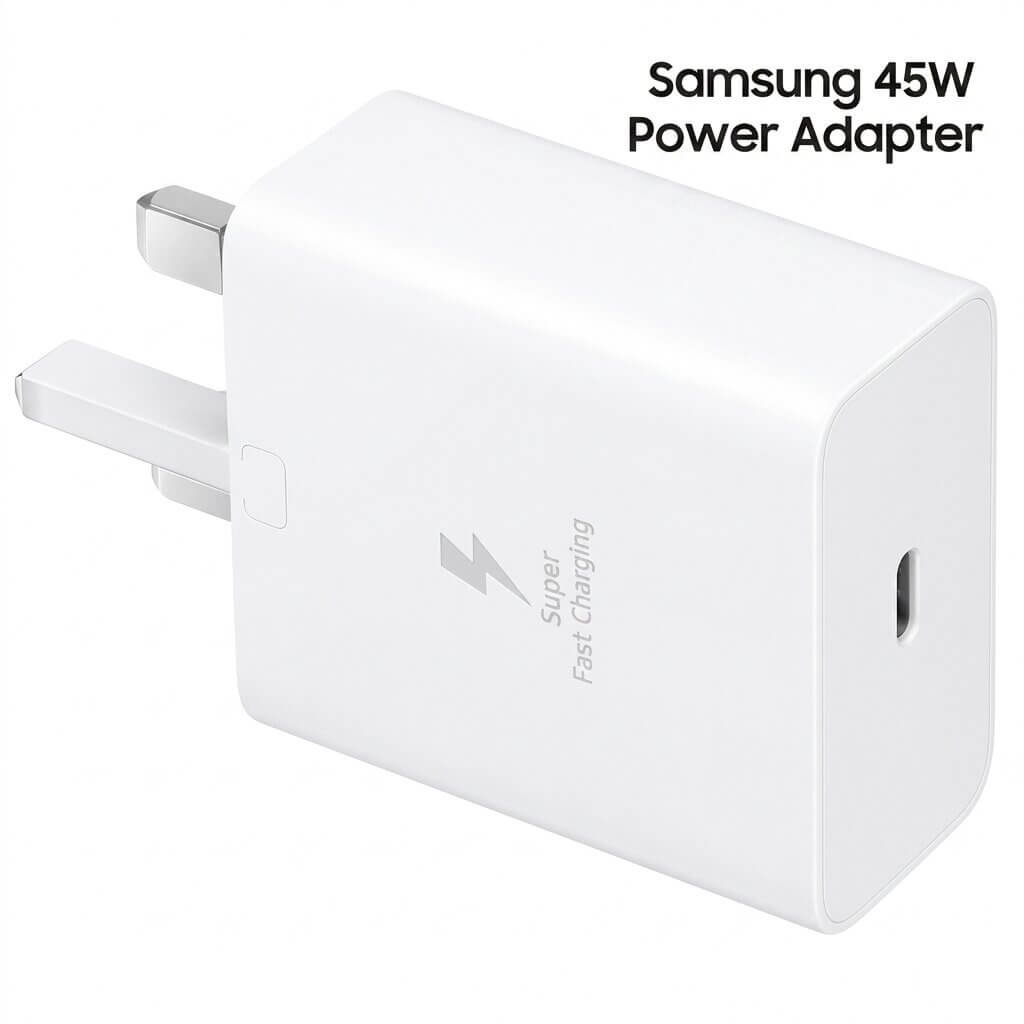Samsung 45W Power Adapter Fast Charger Best Price in Pakistan by ST Tech (3) Samsung 45W Power Adapter Fast Charger (3-Pin, Made in Vietnam)