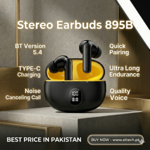 Stereo Earbuds 895B – Crystal Clear Sound, Noise Canceling & Ultra-Long Battery Life