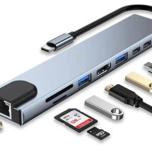 Multi Port Adapter 8 in 1 Type C 3.1 Hub Best Price in Pakistan by ST Tech