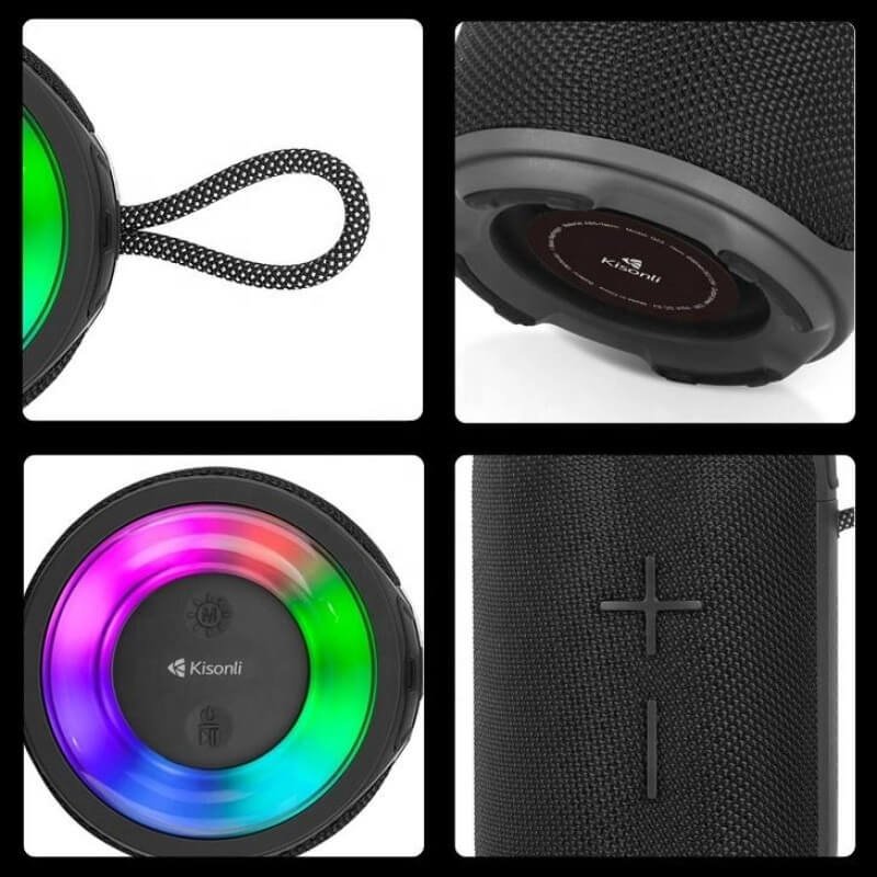 Kisonli Q28 10W Portable Bluetooth Speaker with RGB Light Best Price in Pakistan By ST Tech (1)