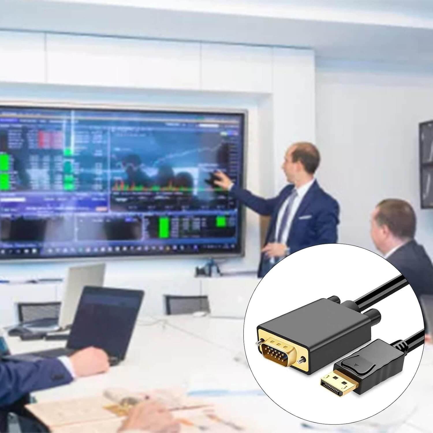SPEEDX DisplayPort to VGA Cable 1.8m Best Price in Pakistan By ST Tech (1)