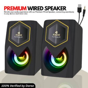 Kisonli L-1020 Multimedia USB 2.0 Speaker System - Compact Desktop Loudspeakers for PC and Laptop